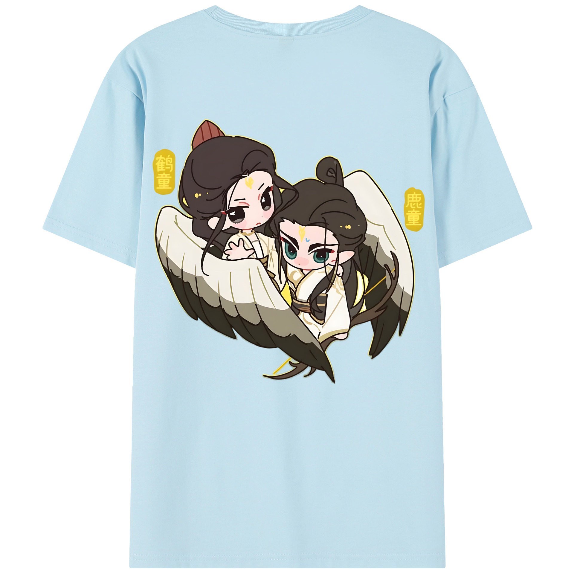 （画像用） Ne Zha 2 ナタ 魔童の大暴れ 綿100％半袖Tシャツ（背面プリント）